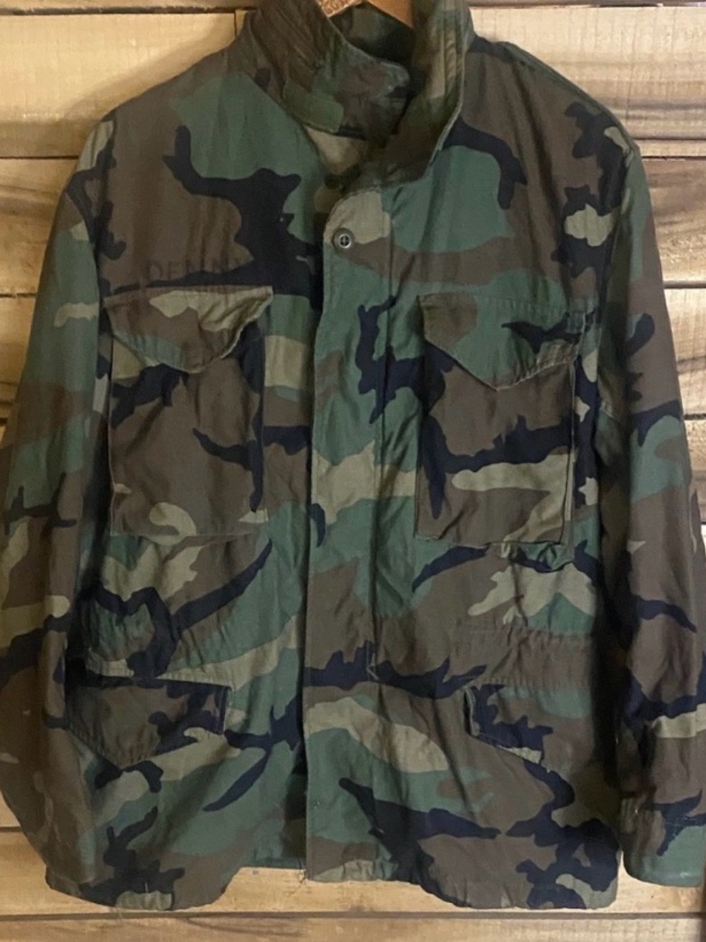 Military cold weather woodland Camouflage field Jacket size medium regular